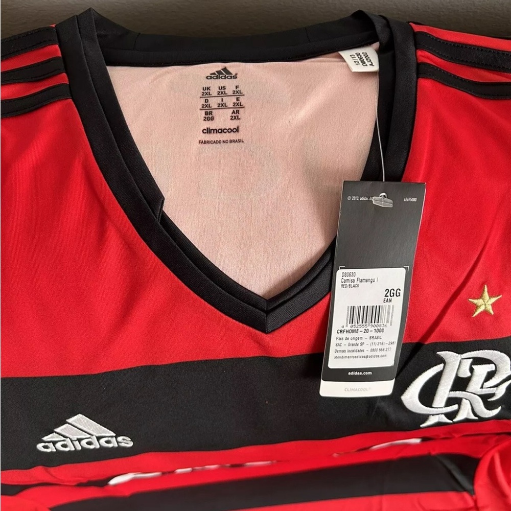 Adidas Authentic CR Flamengo Brazil 2013 Soccer D80630 Jersey Men’s Sz: XXL - Picture 6 of 8